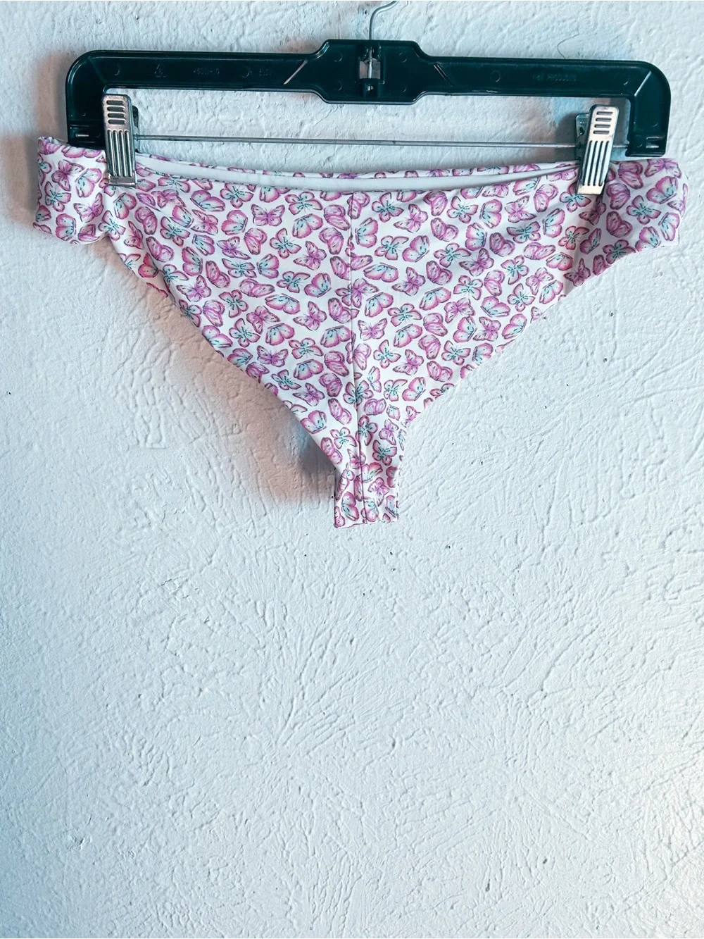 Frankie’s Bikini Carrie Bandeau Top Taylor Bottom Papillon Butterfly Pink Large